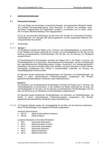 Ziele und GrundsÃ¤tze BV (neu) - Regionaler Planungsverband ...