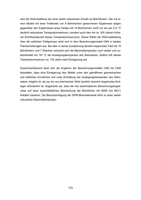 Endlagerauslegung und -optimierung, Bericht zum ... - PTKA - KIT