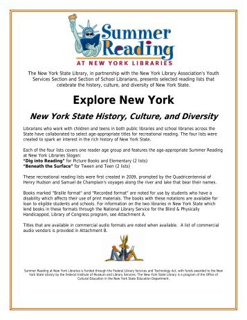 Reading Lists - New York State Library - New York State Education ...