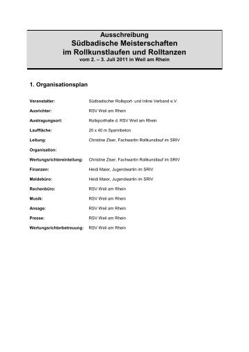 SÃ¼dbadische Meisterschaften im Rollkunstlaufen und Rolltanzen