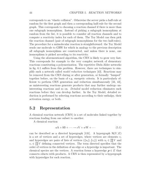 A Toy Model of Chemical Reaction Networks - TBI - UniversitÃ¤t Wien