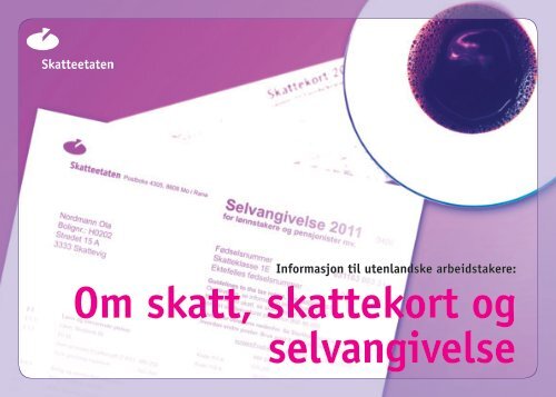 Om skatt, skattekort og selvangivelse - UMB