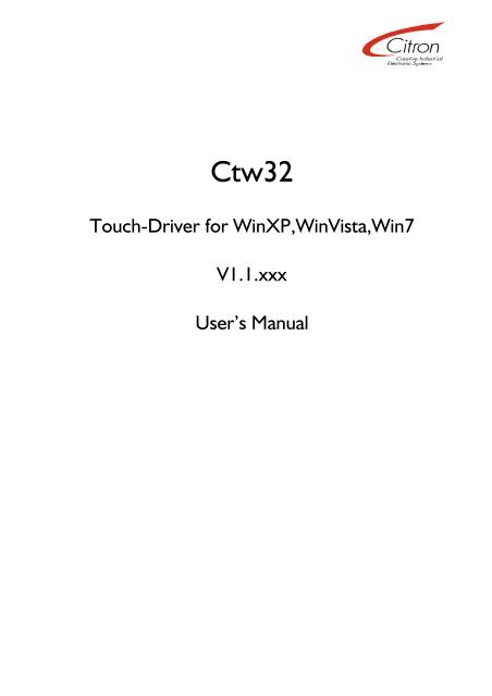User's Manual Ctw32 - Citron Gmbh