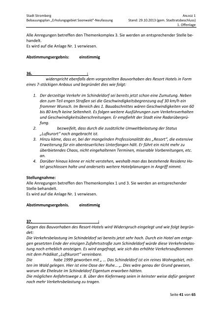 4. Anlage 1 Abwägungen.pdf - Verbandsgemeinde Stromberg