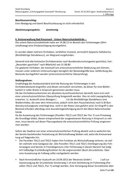 4. Anlage 1 Abwägungen.pdf - Verbandsgemeinde Stromberg