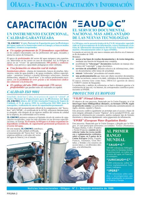 Las Noticias Internacionales - Office International de l'Eau