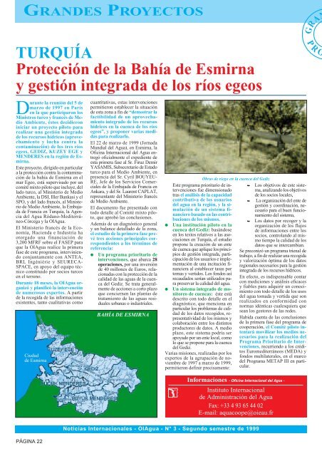 Las Noticias Internacionales - Office International de l'Eau