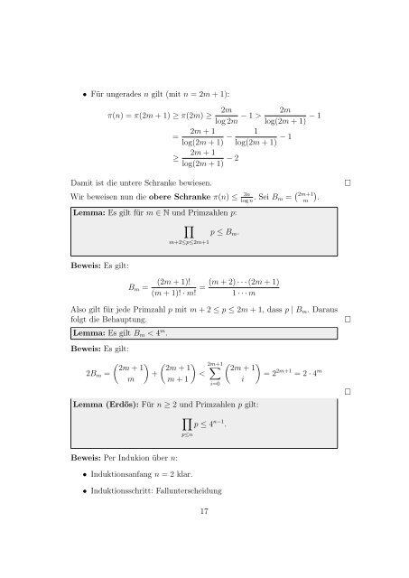 Algorithmische Zahlentheorie und Kryptographie - Mitschriften von ...