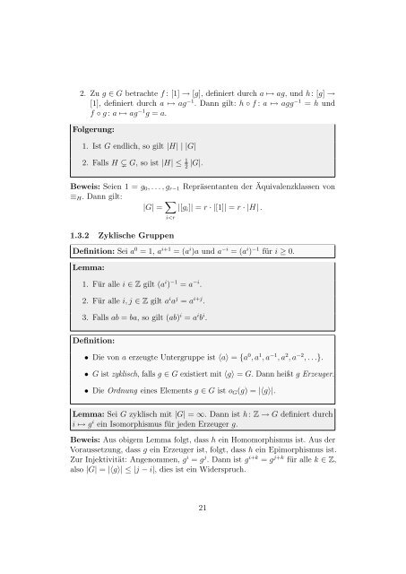 Algorithmische Zahlentheorie und Kryptographie - Mitschriften von ...