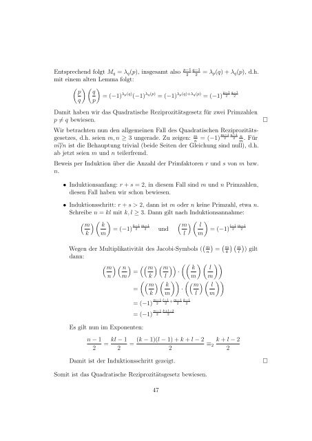 Algorithmische Zahlentheorie und Kryptographie - Mitschriften von ...