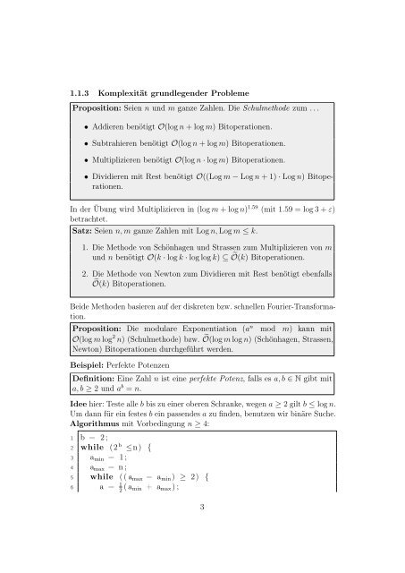 Algorithmische Zahlentheorie und Kryptographie - Mitschriften von ...