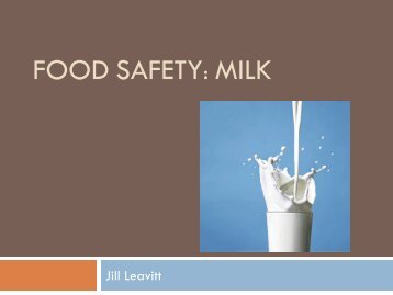 Food Safety: Milk