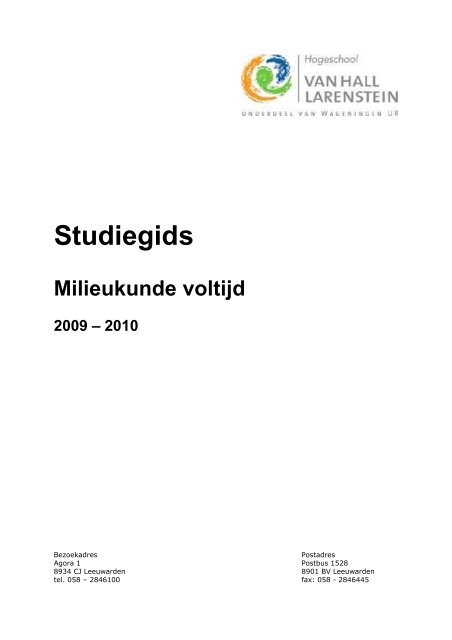 Modulegids voltijd Milieukunde en Kust ... - Leven met Water