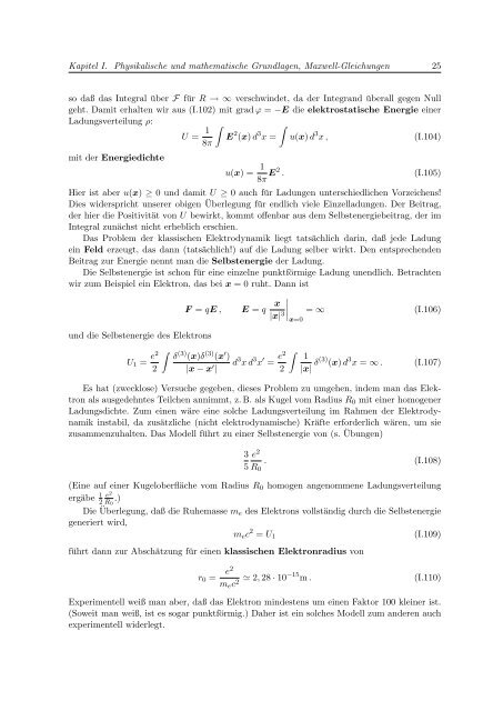 Klassische Elektrodynamik - Institut für Theoretische Physik der ...