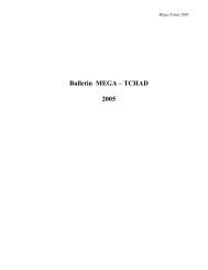 Bulletin MEGA â TCHAD 2005 - The School of Oriental and African ...