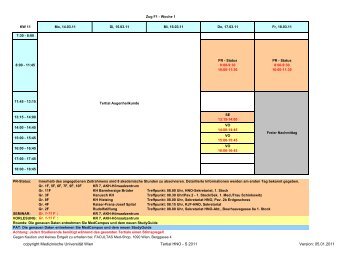 Stundenplan HNO SS11 Zug F1 .pdf - Medizinische Universität Wien