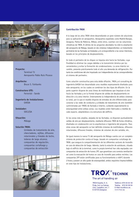 Referencia de proyecto Terminal 3 - Aeropuerto Pablo Ruiz ... - Trox