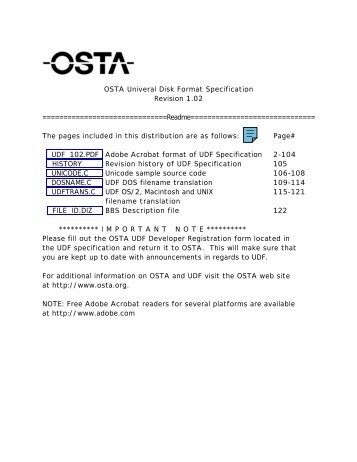 OSTA Univeral Disk Format Specification Revision 1.02 ...