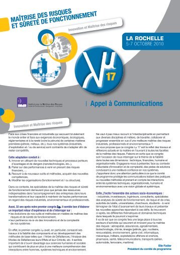 Appel à Communications