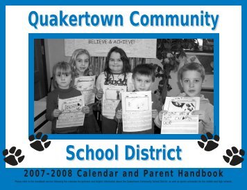 2007-08 Calendar and Parent Handbook - Quakertown Community ...