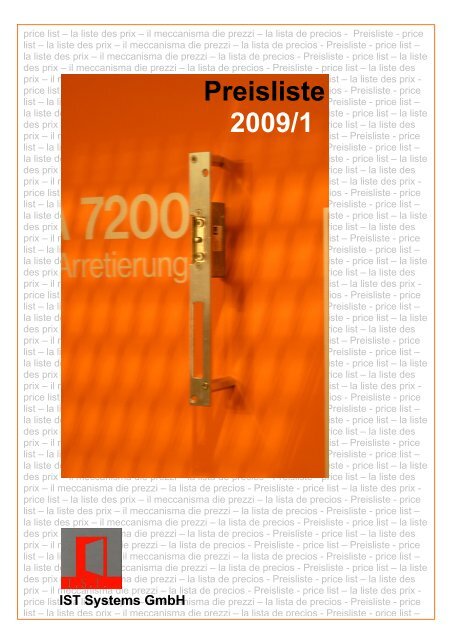 Preisliste 2009/1 - Schick Handel