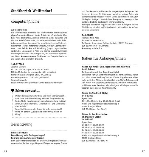 vhs Stadtteil-Programm Zuffenhausen/Weilimdorf/Feuerbach ...