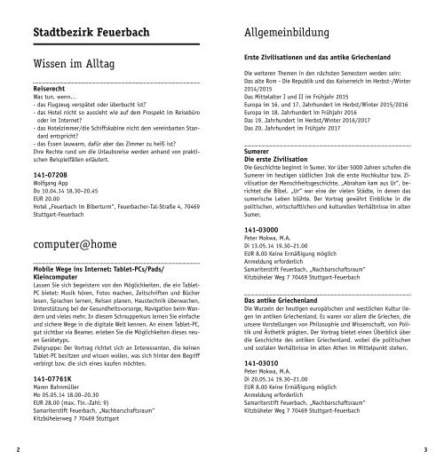 vhs Stadtteil-Programm Zuffenhausen/Weilimdorf/Feuerbach ...