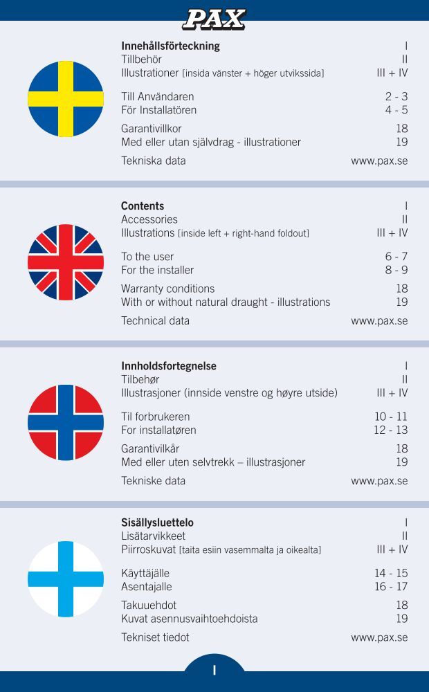 Pax Passad Multi Kopplingsschema