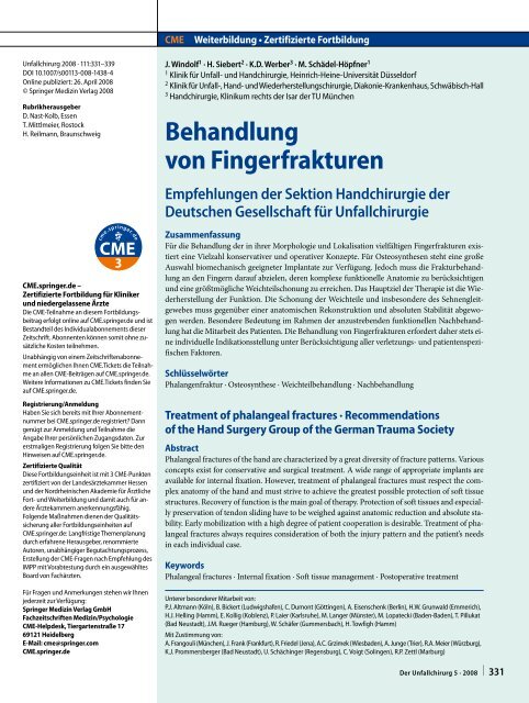 Behandlung von Mittelhandfrakturen - Deutsche Gesellschaft fÃƒÂ¼r ...