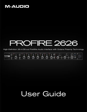 ProFire 2626 User Guide - M-Audio