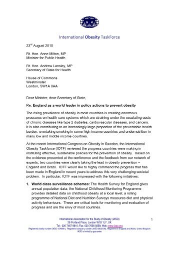 Letter of support - UK Government - International Association for the ...