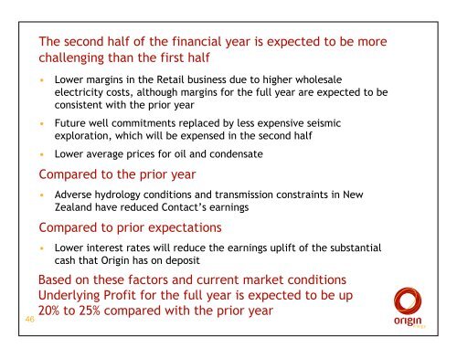 Balance Sheet Strength Provides Opportunities to ... - Origin Energy