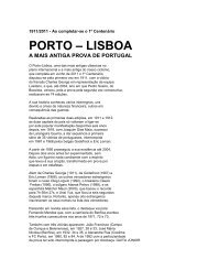 PORTO â LISBOA - FederaÃ§Ã£o Portuguesa de Ciclismo