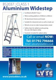 product data sheet - Lyte Ladders & Towers