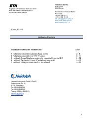 Heidolph Produkte 2010 (pdf, 9.0 MB) - Umwelt - ETH ZÃ¼rich