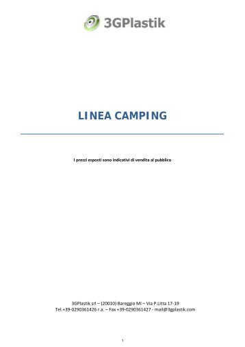 LINEA CAMPING - 3GPlastik