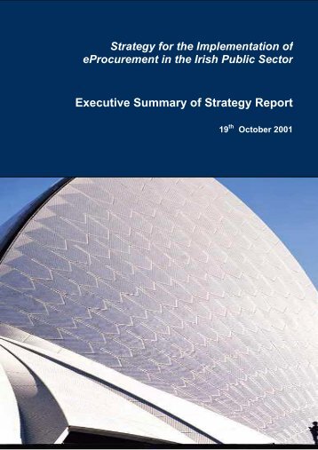 Executive Summary of Strategy Report - the eTenders procurement ...