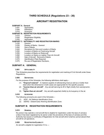 Third Schedule - Jamaica Civil Aviation Authority