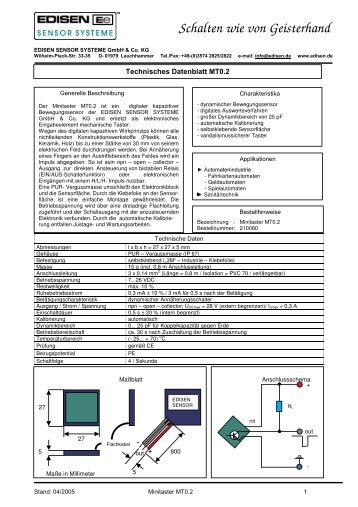 Datenblatt MT0.2 - EDISEN SENSOR SYSTEME