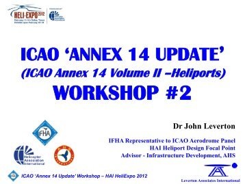 ICAO Annex 14 Volume II Heliports - Home - Helicopter Association ...