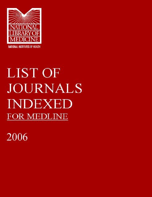 list of journals indexed