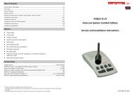 PUBLIC III CE Intercom System Comfort Edition Service and ...