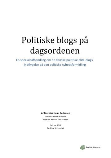 Politiske blogs pÃƒÂ¥ dagsordenen - Mathias PR + Journalistik + ...