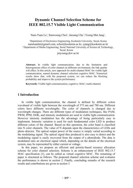 Dynamic Channel Selection Scheme for IEEE 802.15.7 Visible Light ...
