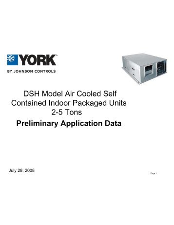 DSH Model Air Cooled Self Contained Indoor ... - Usair-eng.com