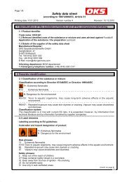 Safety data sheet - OKS Spezialschmierstoffe GmbH