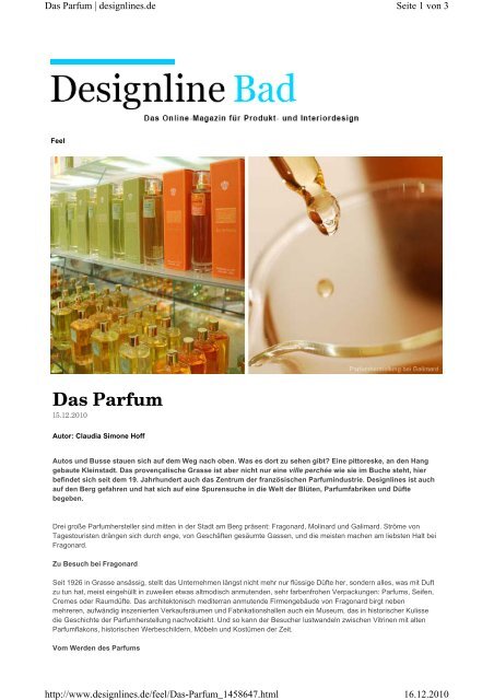 Das Parfum - claudiasimonehoff.de