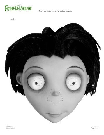 Frankenweenie character masks - Spoonful