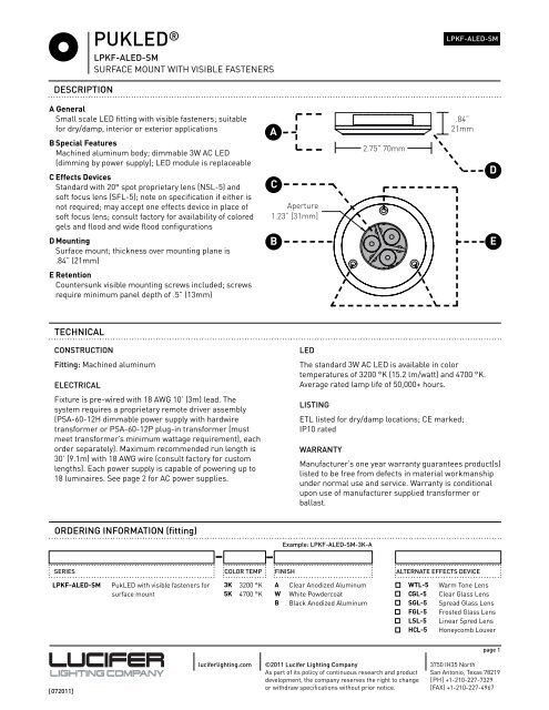 Download Spec Sheet - Lucifer Lighting