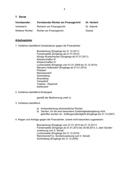 Geschäftsverteilungsplan ab dem 01.01.2014 - Finanzgericht Berlin ...